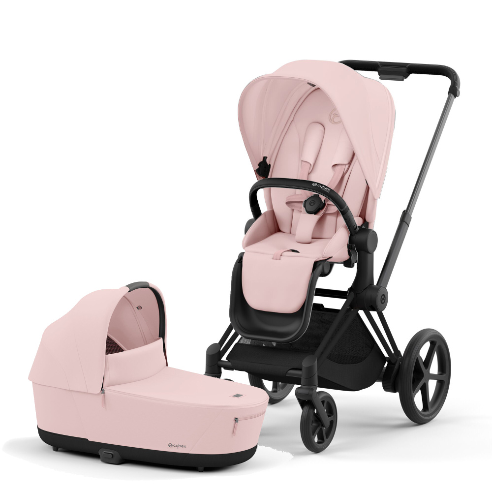 Cybex Priam IV  2  1 Matt Black / Peach Pink