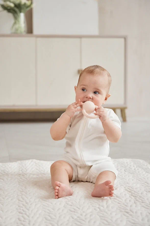 Edda погремушка - прорезыватель Зайка, Сакура - фото  2