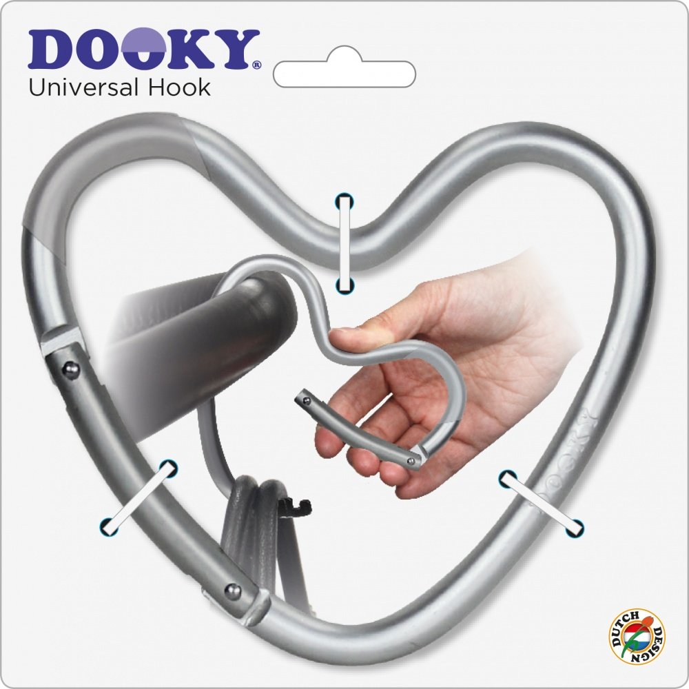 Xplorys Крепление для сумок Dooky Heart Hook - Silver Matt - фото  5