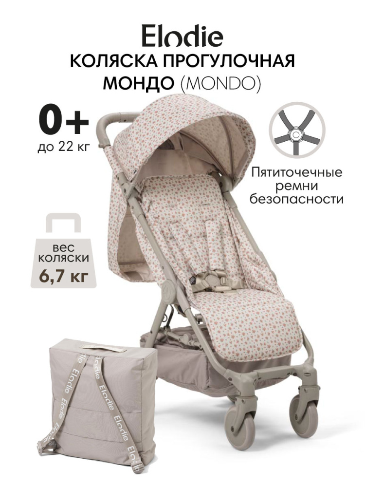Elodie коляска прогулочная MONDO - Autumn Rose - фото  1