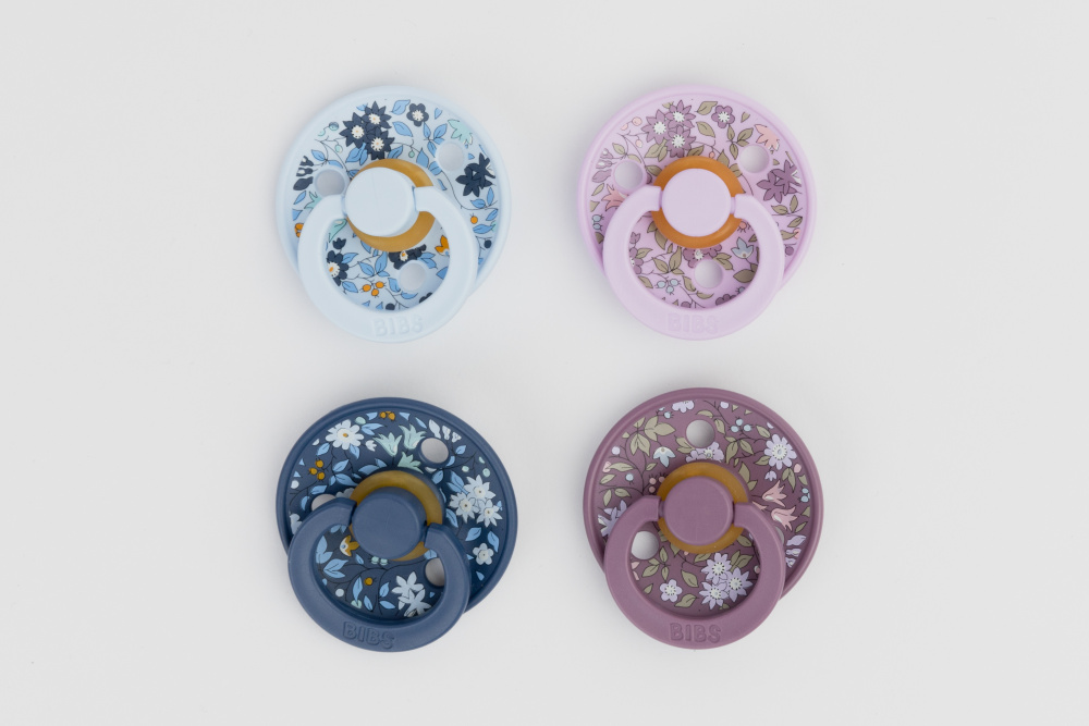 BIBS набор пустышек латексных Liberty Colour 2 штуки, Chamomile Lawn/Violet Sky - фото  8