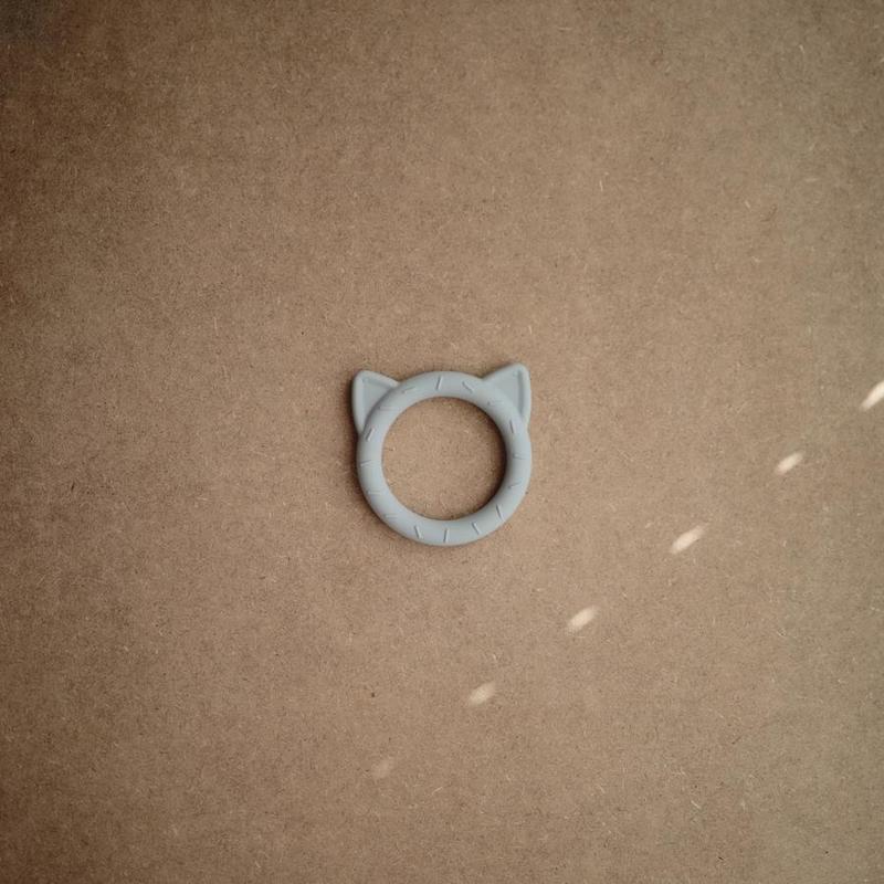 MUSHIE прорезыватель силиконовый Cat Stone - фото  2