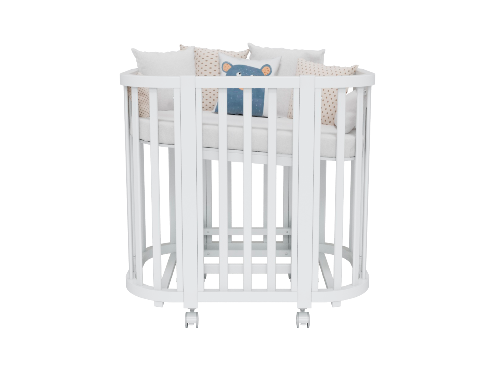 OLANT BABY кровать-трансформер с маятником Vila белый - фото  5