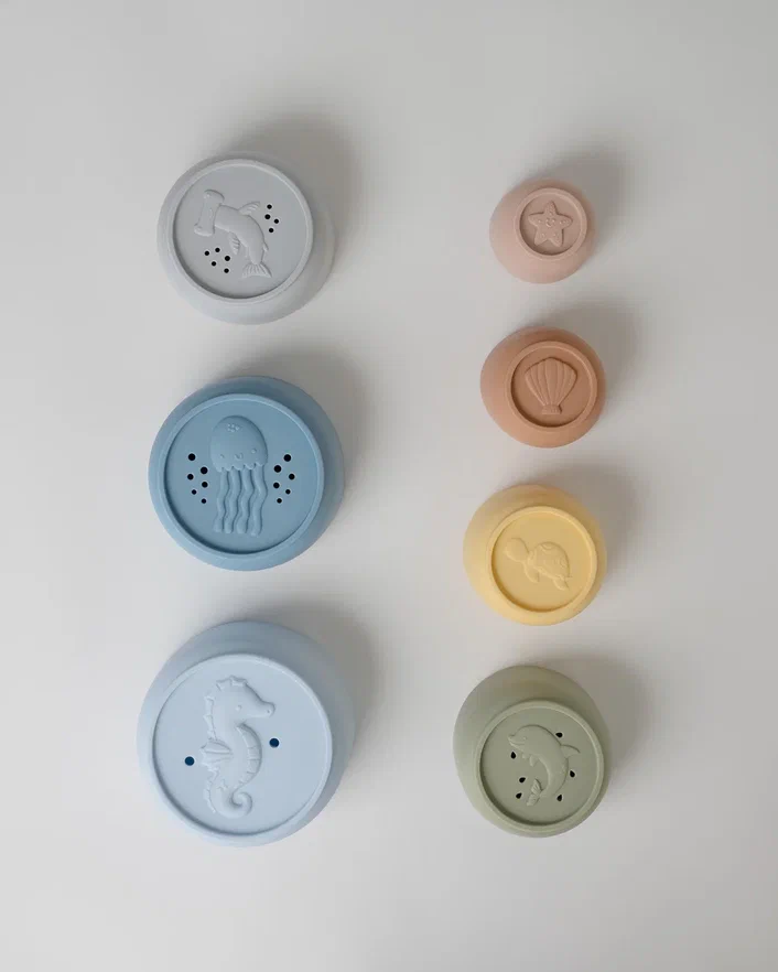 Edda игрушка - пирамидка стаканчики Морские обитатели - фото  9