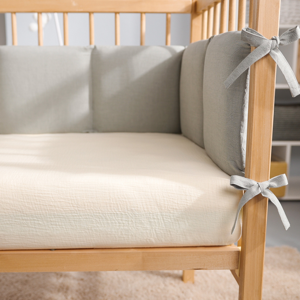 Perina простыня на резинке детская  Muslin (молочная)  - фото  2