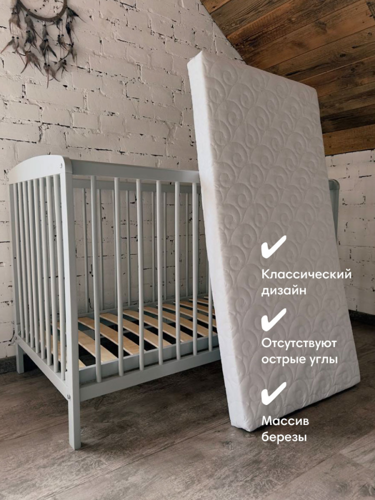 OLANT кровать + матрас Сова (Sova) серый - фото  4