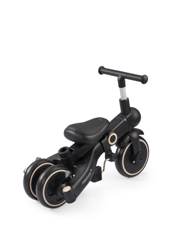 Happy Baby велосипед складной трёхколёсный Mercury Pro, black - фото  3