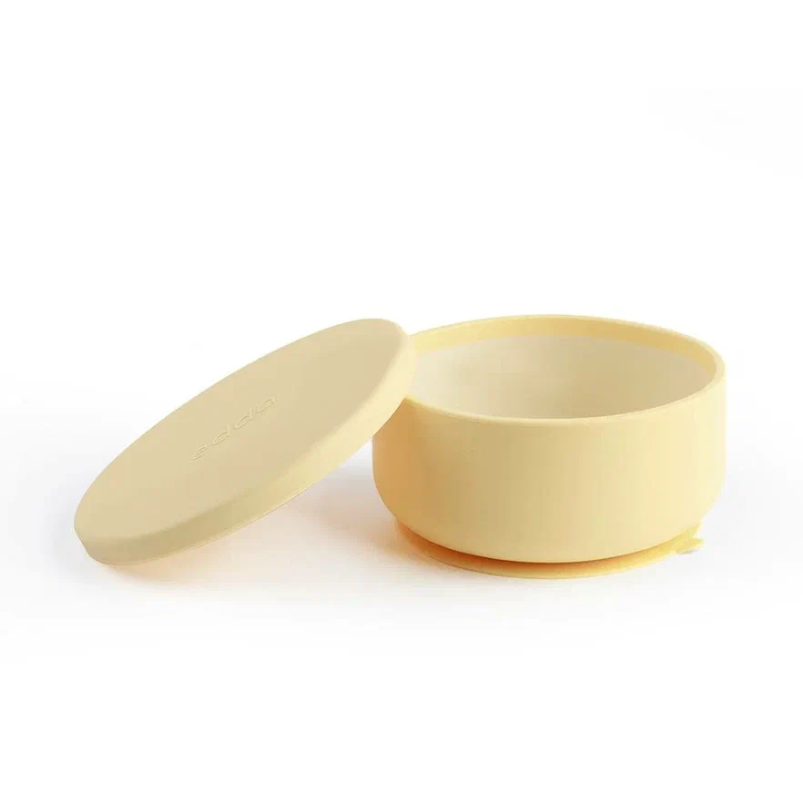 Edda миска на присоске с крышкой силикон Мимоза