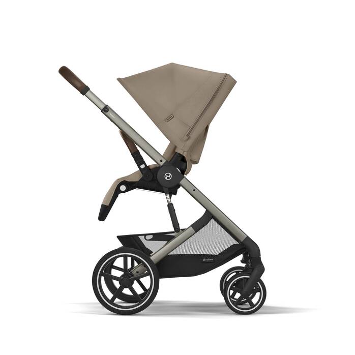 Cybex Коляска 2в1 Balios S Lux TPE Almond Beige в комплекте со спальным блоком Cot S и дождевиками - фото  6