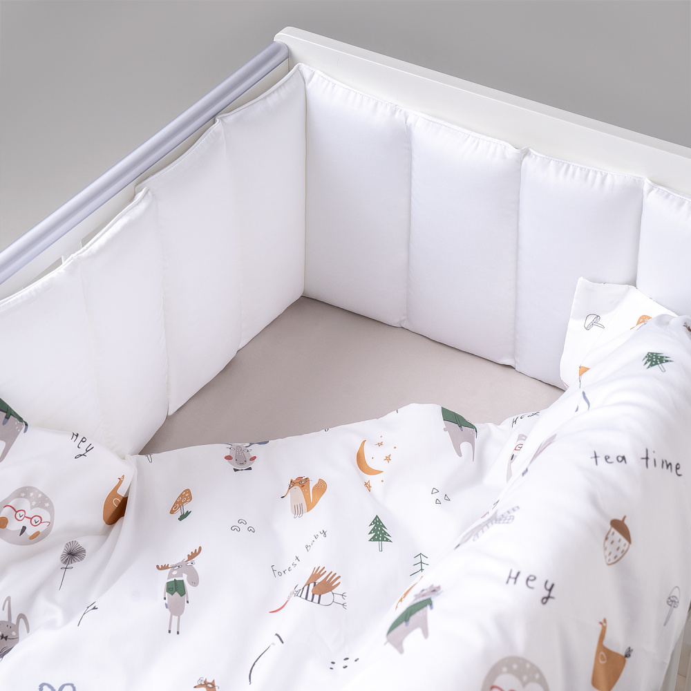 Perina защита для детской кроватки (фенс-бортик) "Sateen Collection" (белый) - фото  3