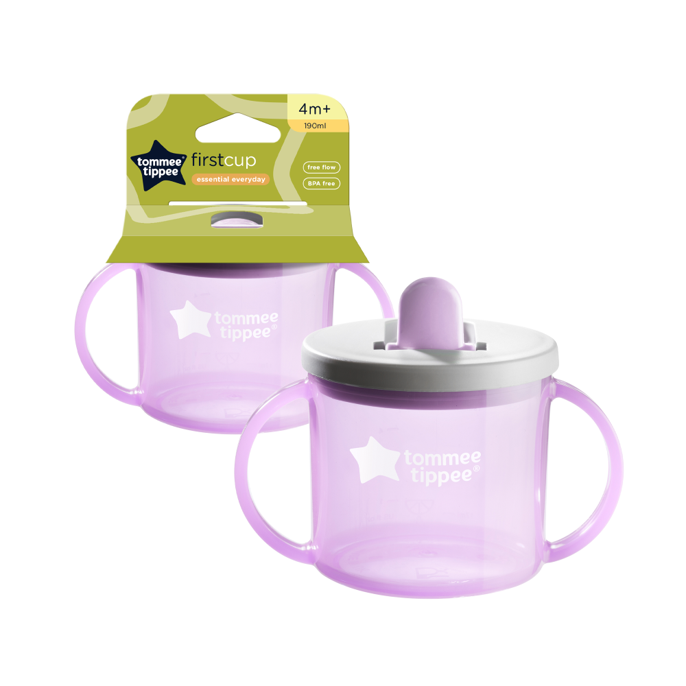 Tommee Tippee чашка-непроливайка первая 190 мл.с 4 мес., сиреневый NEW - фото  2