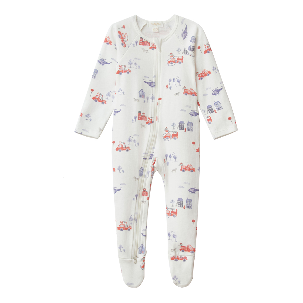 Babybu набор комбинезон на молнии 2 штуки 100% Органический хлопок ПИМА trunk - фото  3