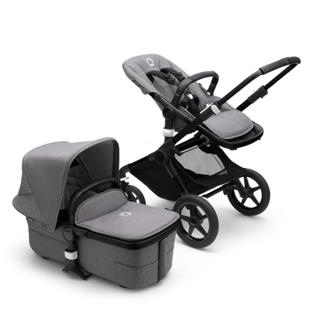 Bugaboo Fox3  2  1 Black/ Grey Melange/ Grey Melange complete