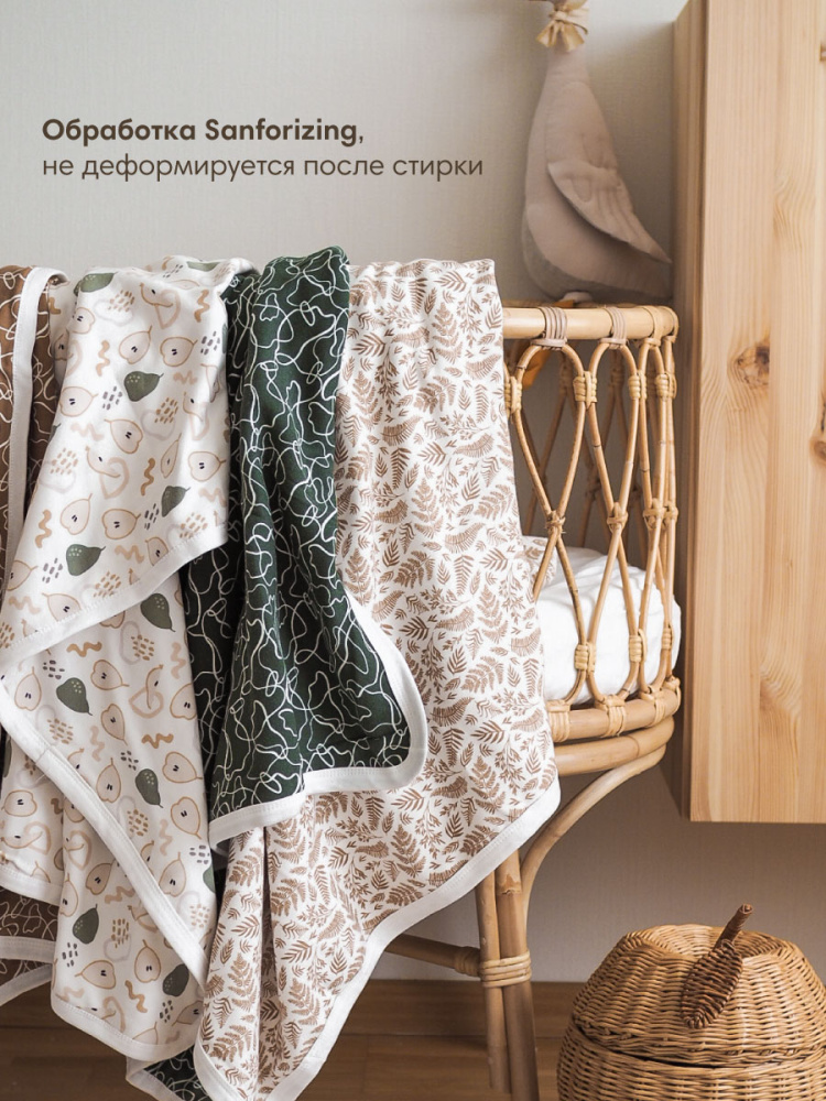 OLANT BABY пеленка-плед 100х150 см Forest frost - фото  5