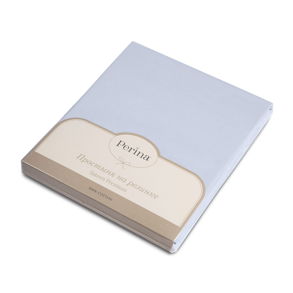 Perina простыня на резинке 120х60 детская сатин голубая - фото  5