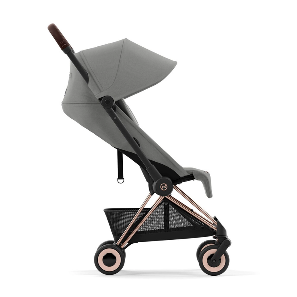 Cybex Коляска Coya Rosegold Mirage Grey с дождевиком и бампером - фото  5