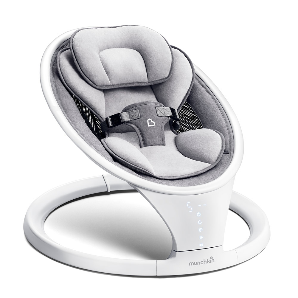 Munchkin шезлонг ультралегкий для новорожденных Swing с поддержкой Bluetooth®. белый - фото  4