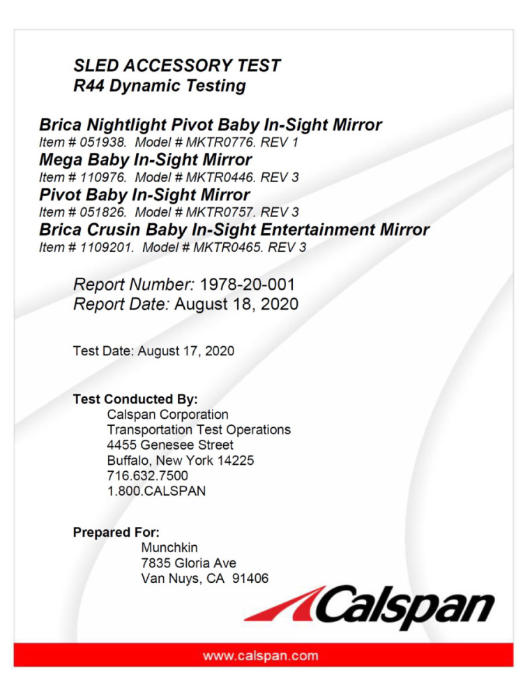 Brica munchkin зеркало контроля за ребёнком в автомобиле Baby In-Sight® Mirror - фото  10