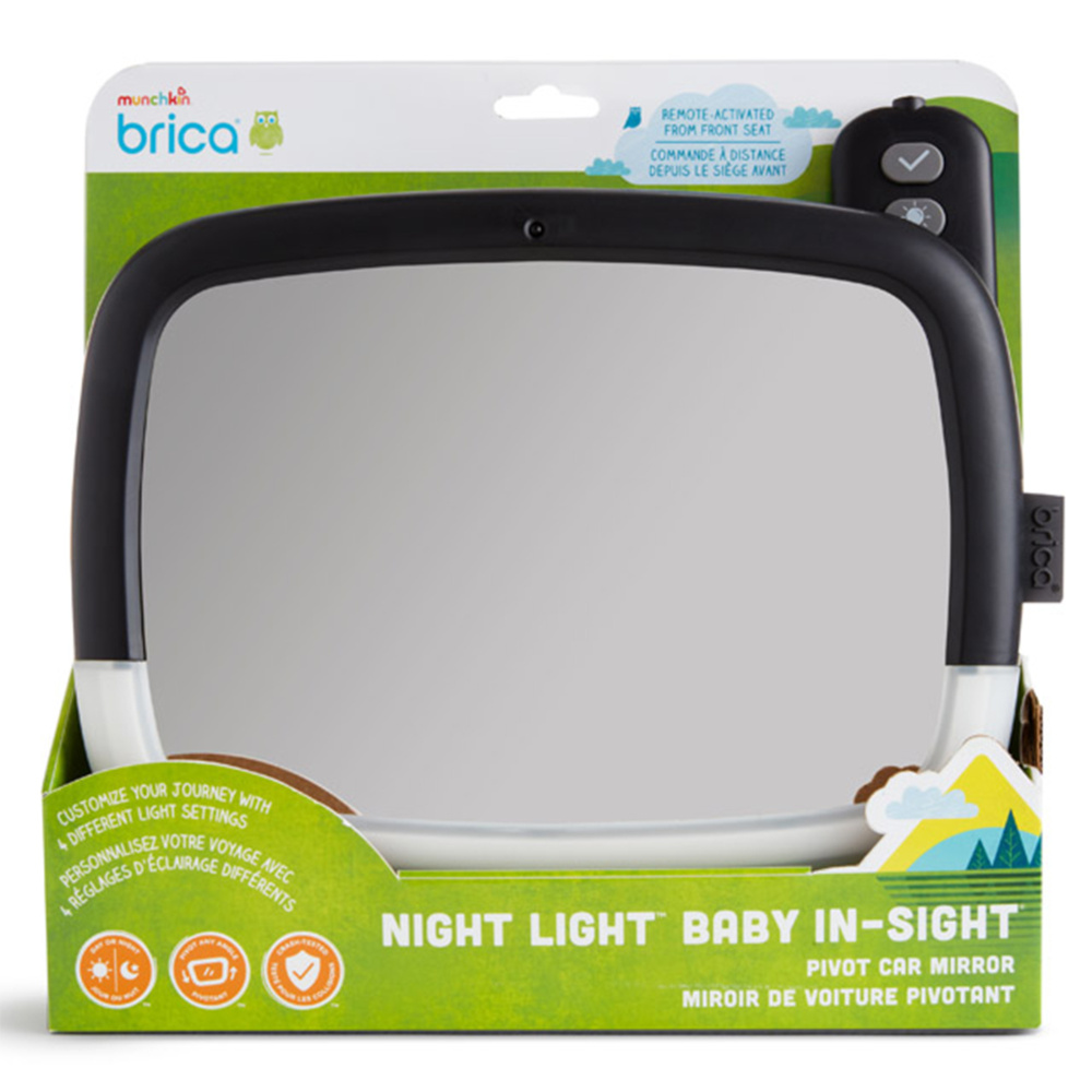Brica munchkin       Night Light Baby In Sight Pivot Mirror -   10