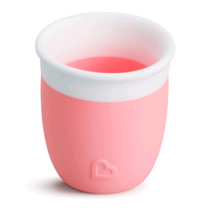 Munchkin чашка поильник C’est Silicone!™ 118 мл. с трубочкой силикон, корал - фото  6