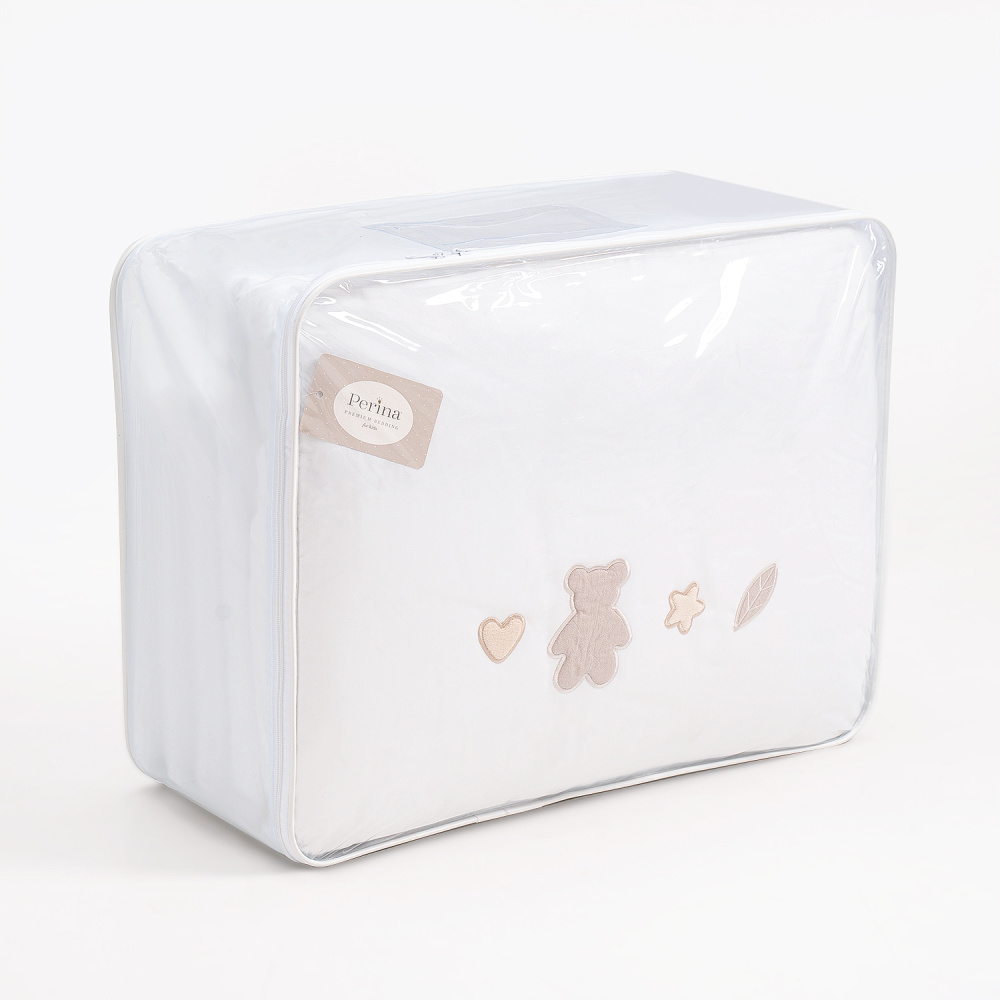 Perina комплект постельных принадлежностей для детей &quot;Teddy Sateen Collection&quot; (белый) 