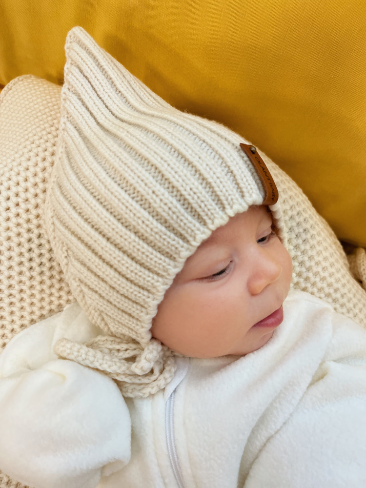 OLANT BABY шапочка 100% хлопок Nature - фото  3