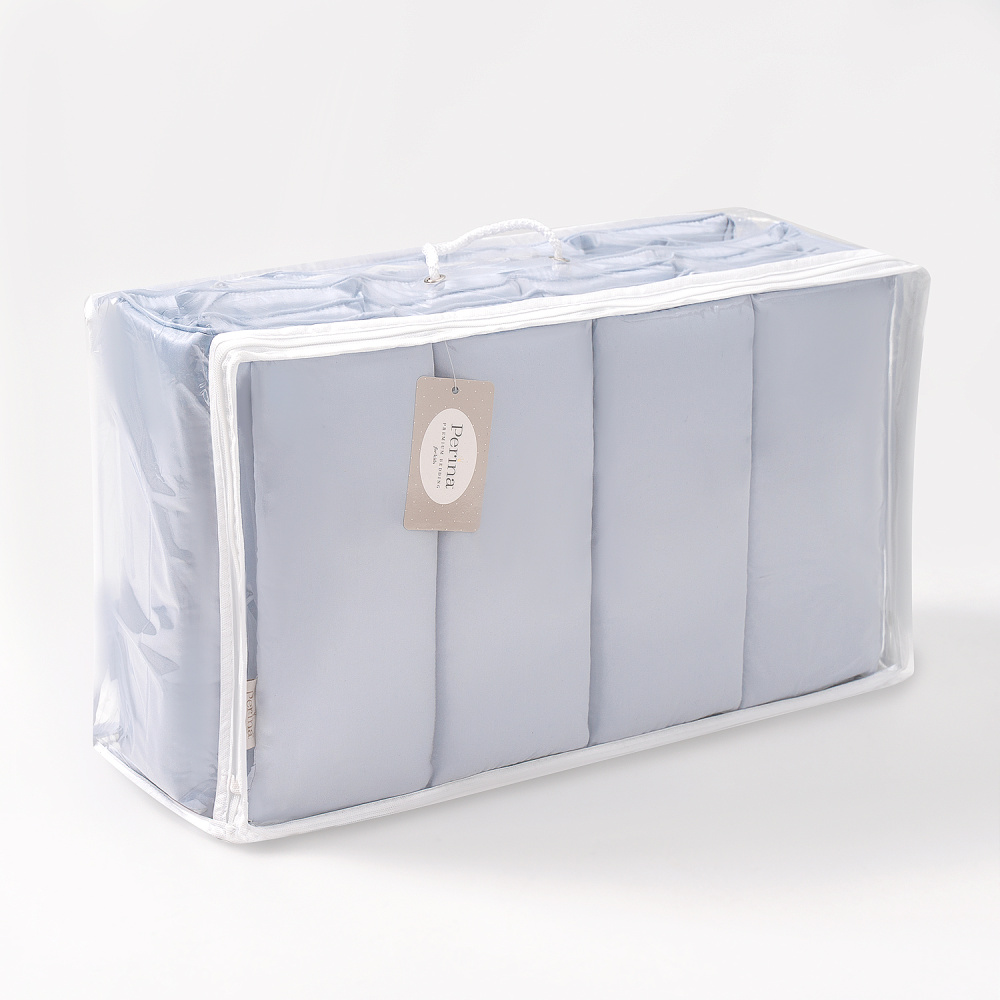 Perina защита для детской кроватки (фенс-бортик) "Sateen Collection" (голубой) - фото  15