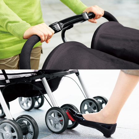 Combi коляска прогулочная для двойни Spazio Duo (BI) цв. черный (+дождевик)