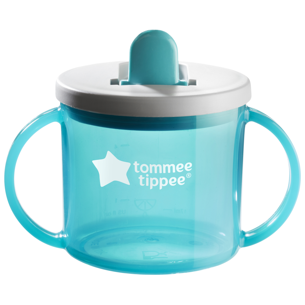 Tommee Tippee чашка-непроливайка первая 190 мл.с 4 мес., голубой NEW