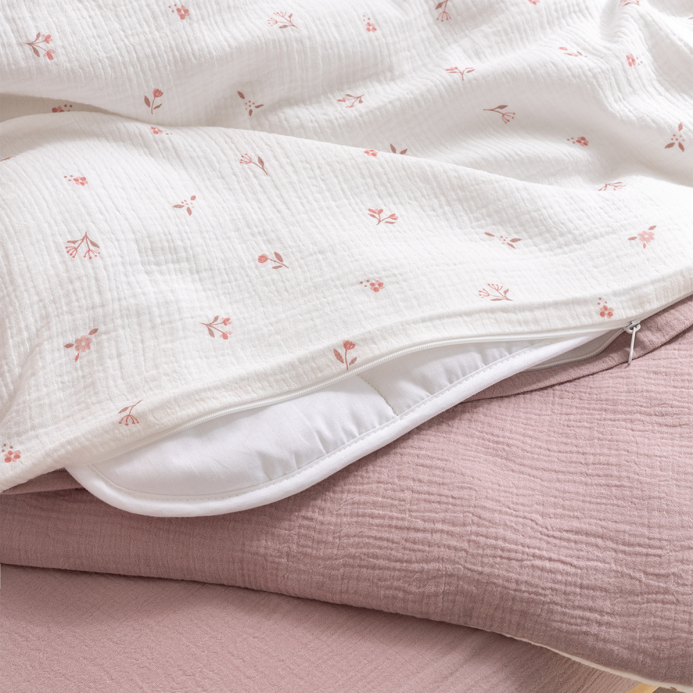Perina комплект постельного белья Muslin Лето розовое/Мокко 3 предмета - фото  7