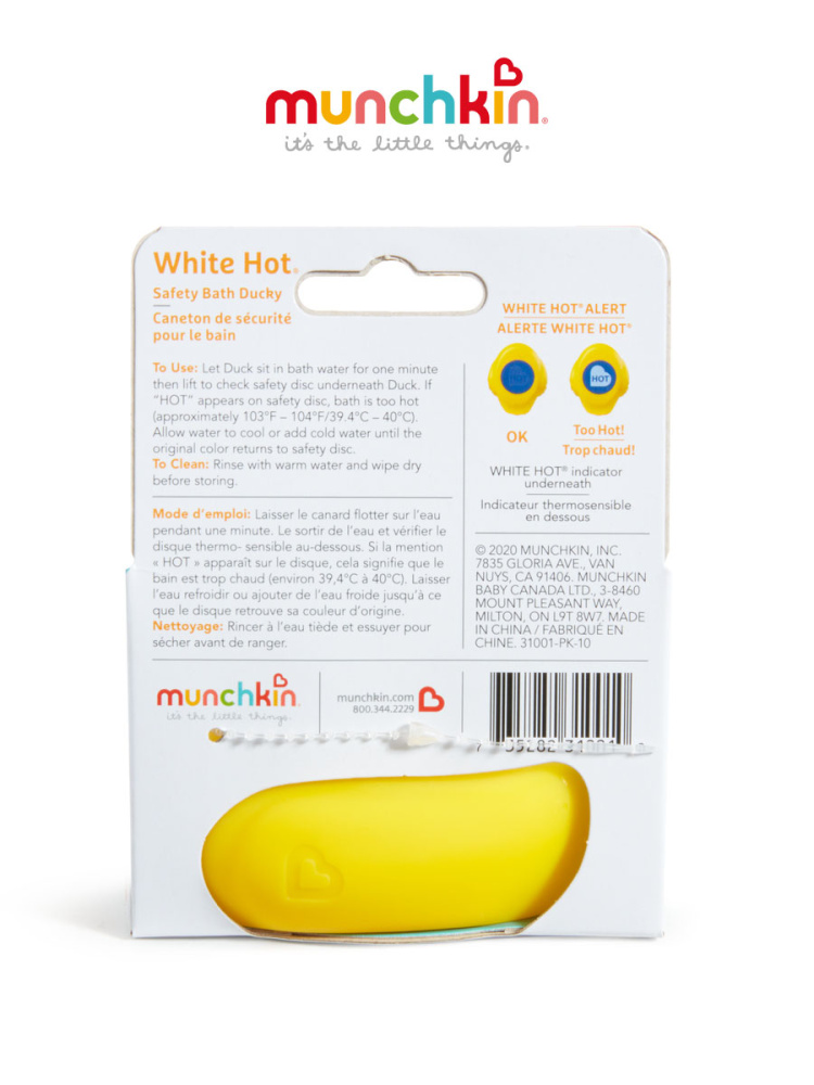 Munchkin игрушка для ванны Утенок White Hot® 0+ - фото  7