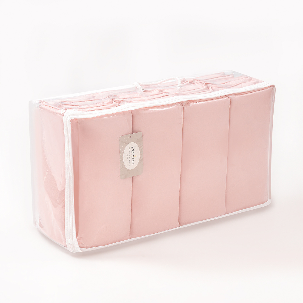 Perina защита для детской кроватки (фенс-бортик) "Sateen Collection" (розовый) - фото  13