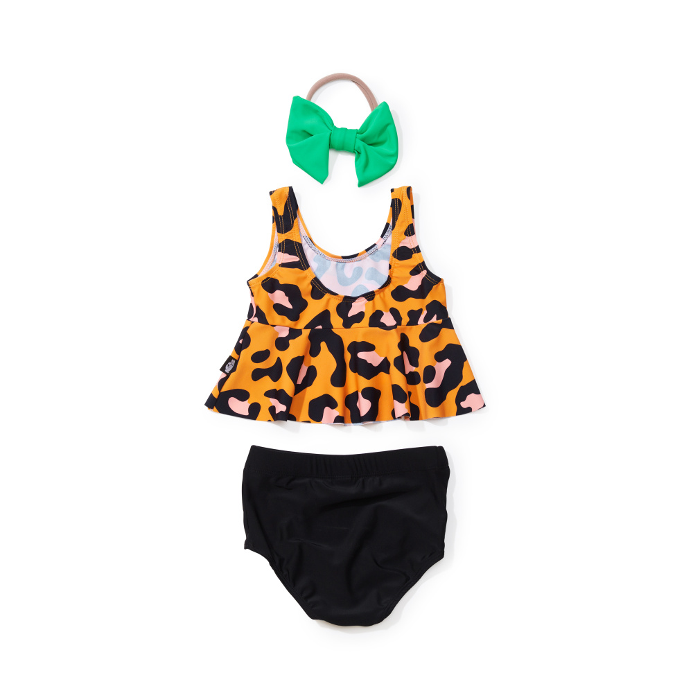 Happy Baby купальник для девочек двухпредметный leo&black - фото  4