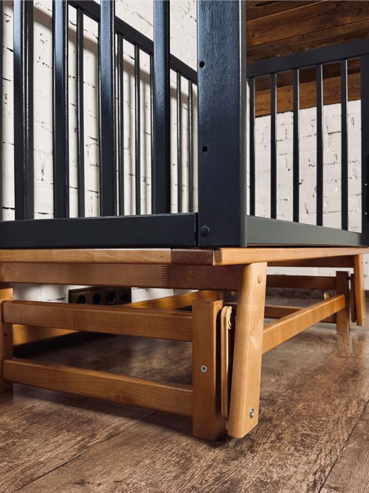 OLANT кровать с маятником Скаген ЕССО графит/бук - фото  5