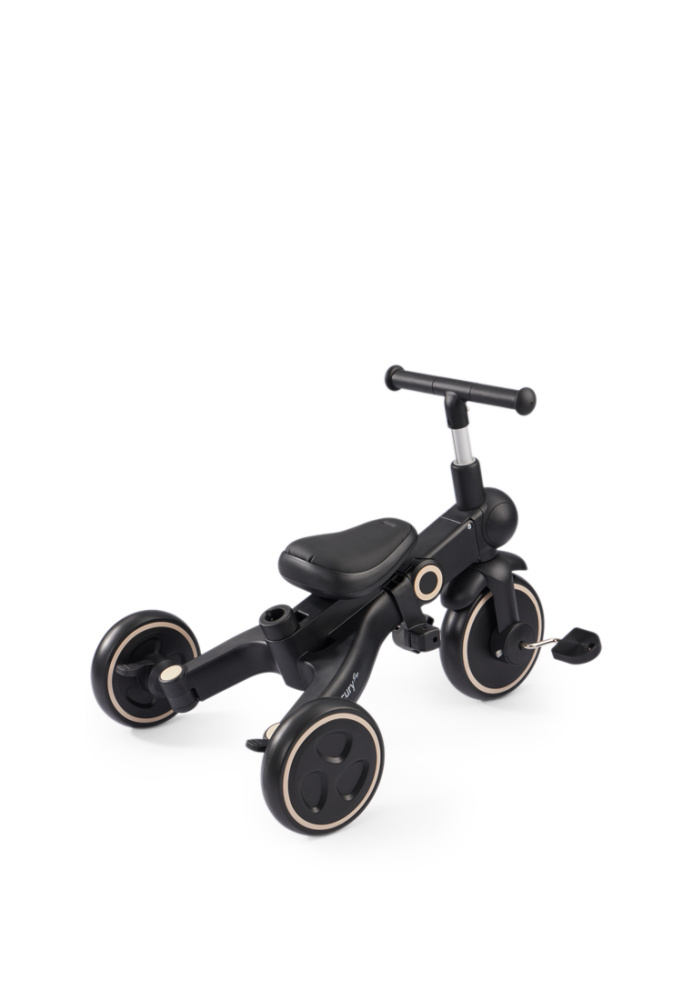 Happy Baby велосипед складной трёхколёсный Mercury Pro, black - фото  16