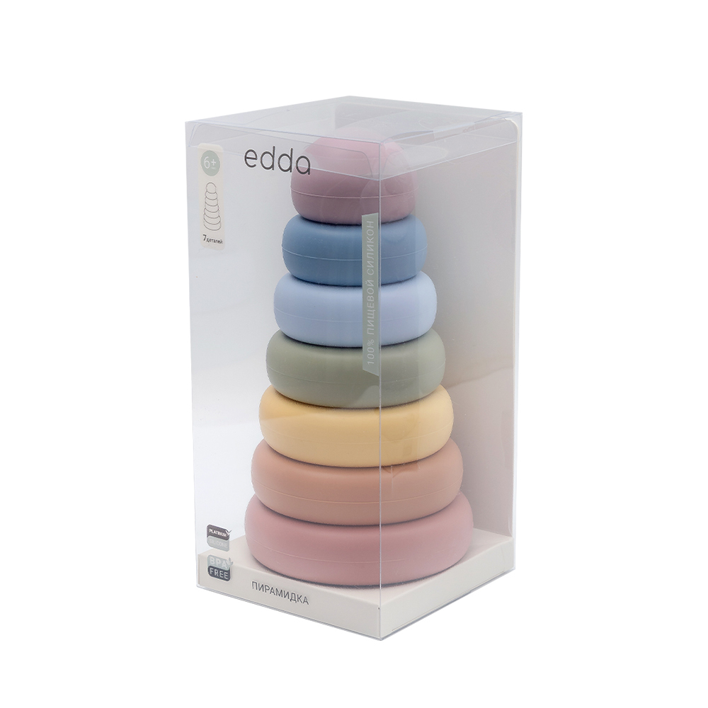 Edda игрушка - пирамидка Радуга - фото  2