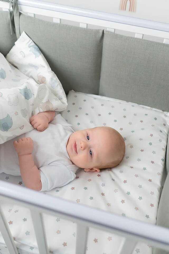 Perina комплект постельных принадлежностей для детей "Fancy" (голубые слоники) 3 предмета - фото  5