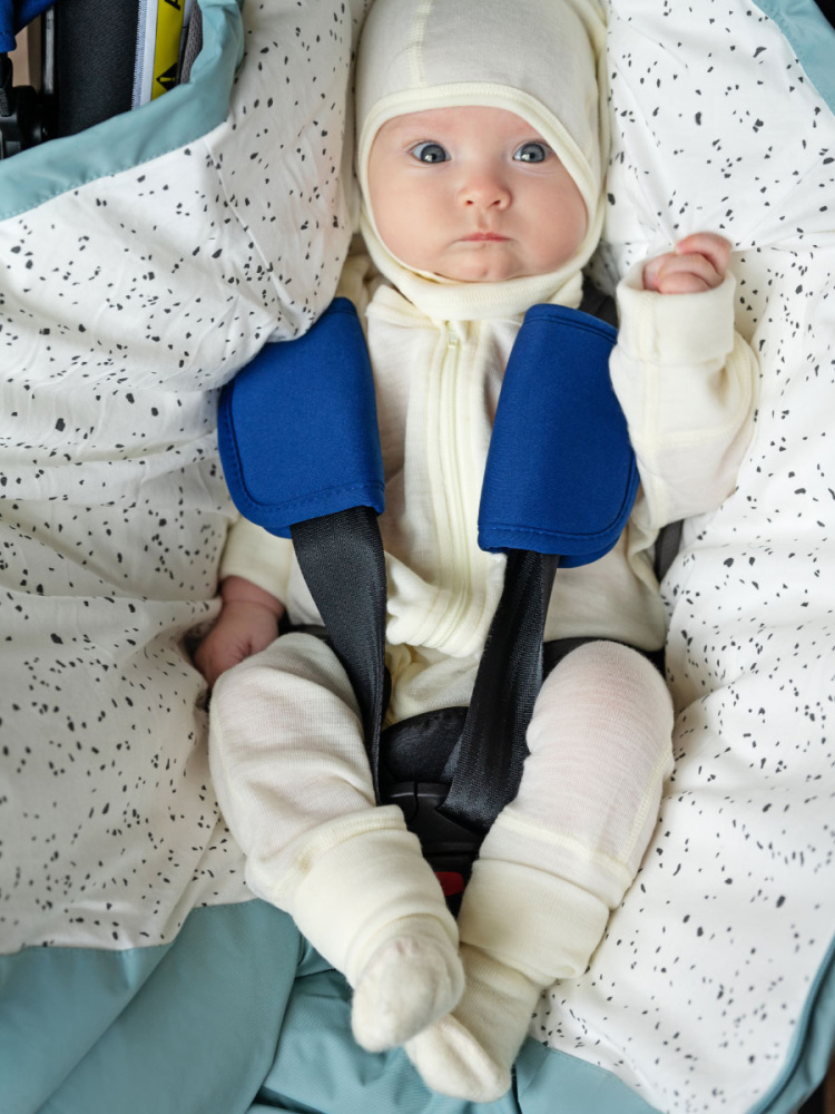 OLANT BABY комбинезон шерсть 100%, термобелье, на молнии, без следа, молочный - фото  6