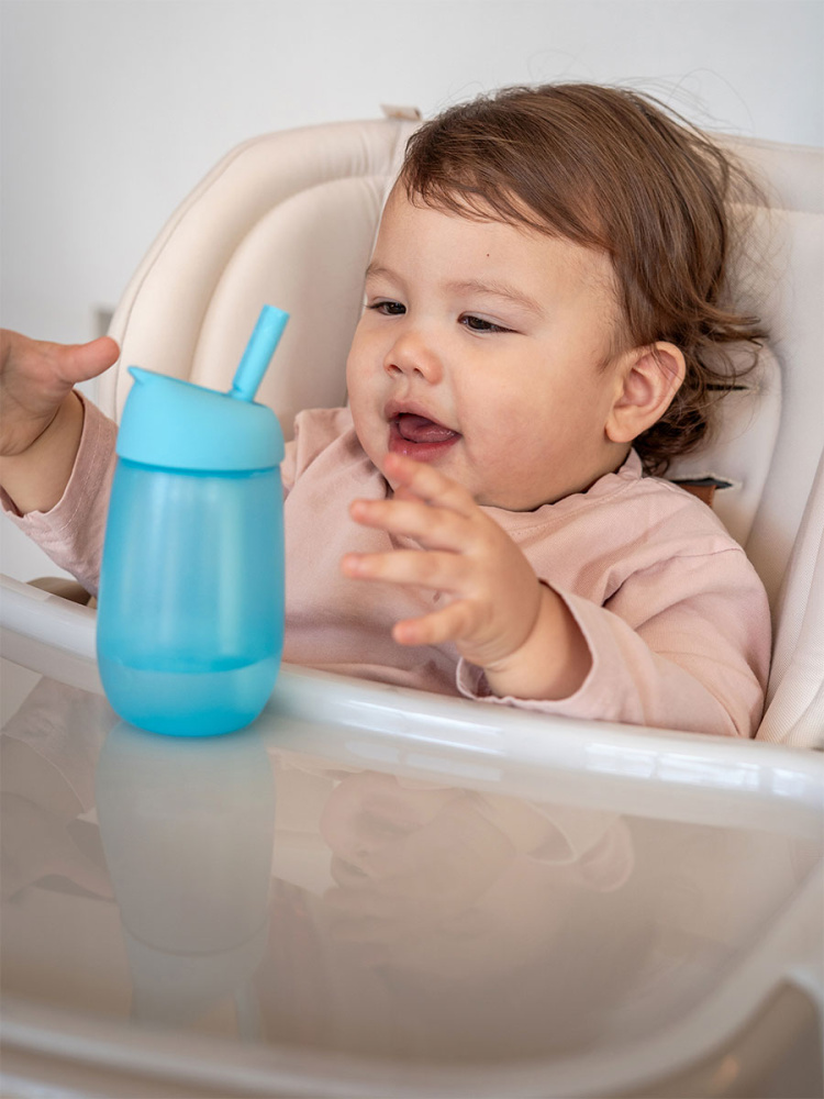 Munchkin поильник непроливайка с трубочкой Simple Clean Straw 296 мл с 12 мес., голубой  - фото  9