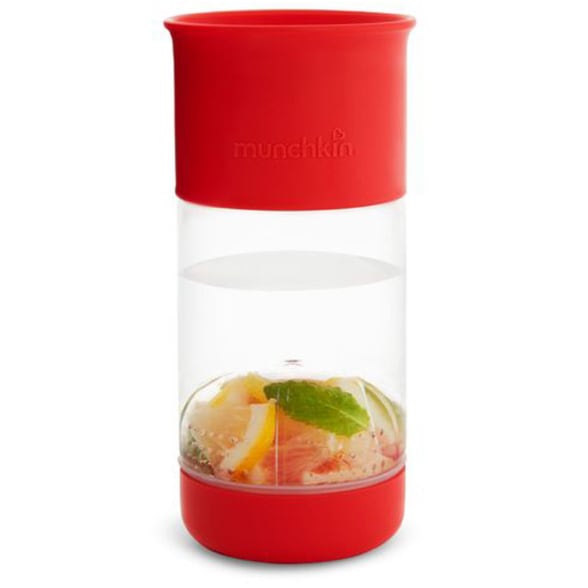 Munchkin поильник MIRACLE® 360°  для фруктовой воды с инфузером 414мл. Красный от 4 лет