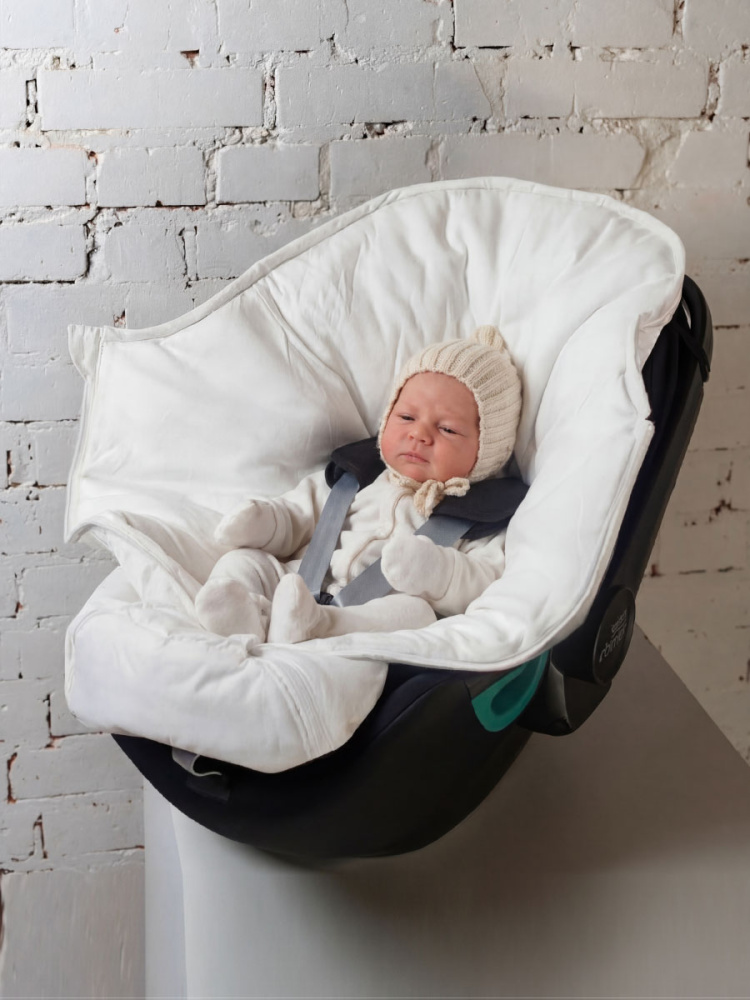 OLANT конверт в автокресло и коляску айвори демисезонный