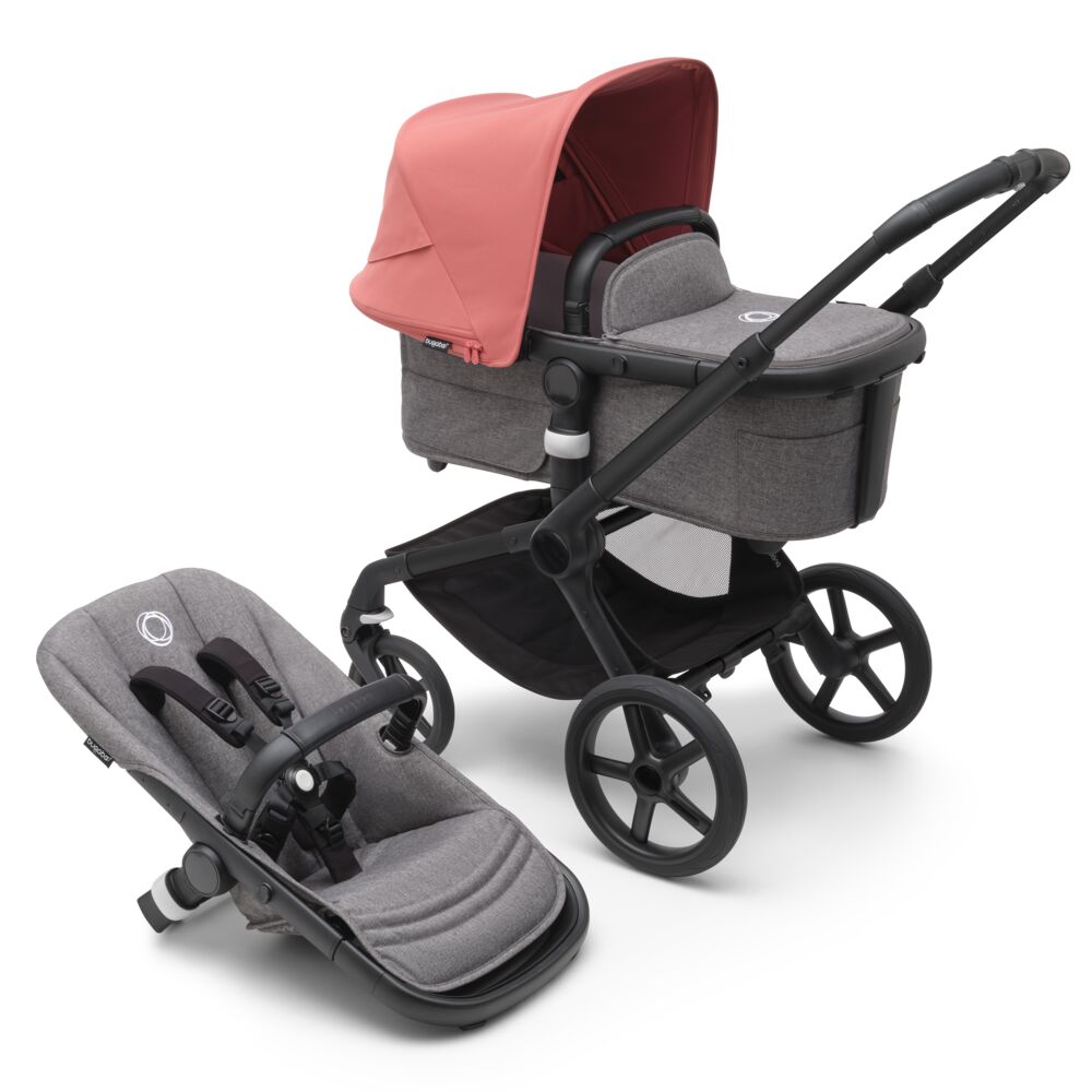 Bugaboo Fox5  2  1 Black/ Grey Melange / Sunrise Red