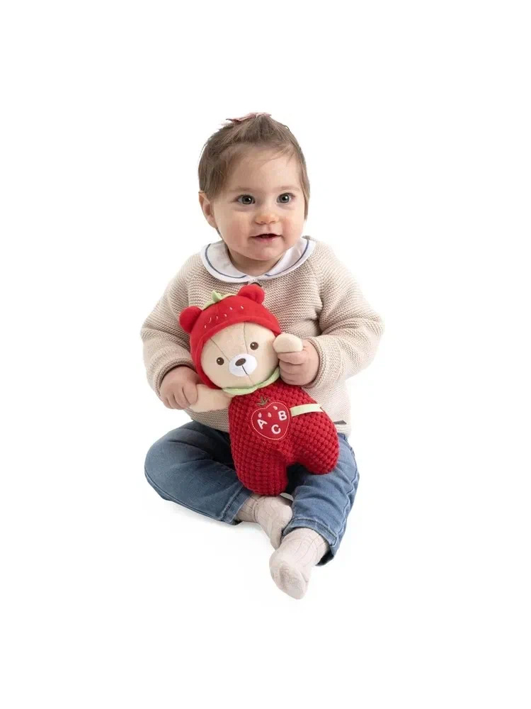 Chicco игрушка говорящая интерактивная мягкая Ягодный Мишка рус/англ/нем - фото  6