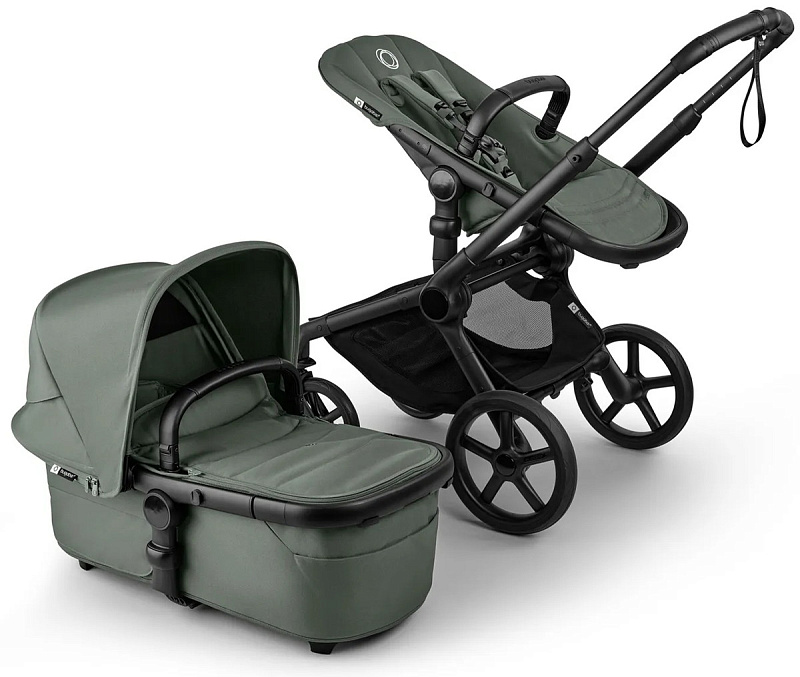 Bugaboo Fox5 Renew коляска 2 в 1 Black/ Forest Green/Forest Green complete - фото  2