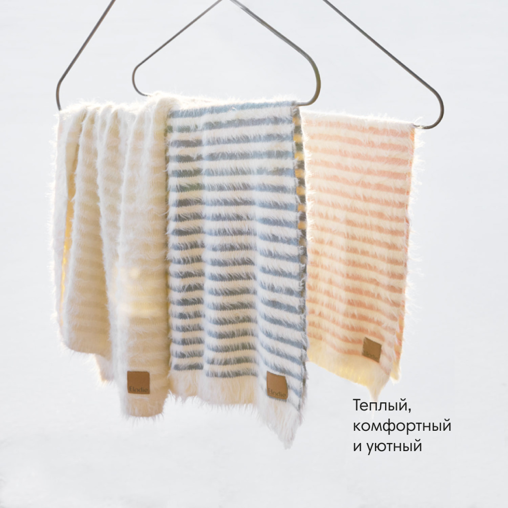 Elodie плед-одеяло Furry Knit, 75*100 см., Vanilla White - фото  5