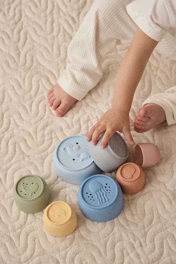 Edda игрушка - пирамидка стаканчики Морские обитатели - фото  7