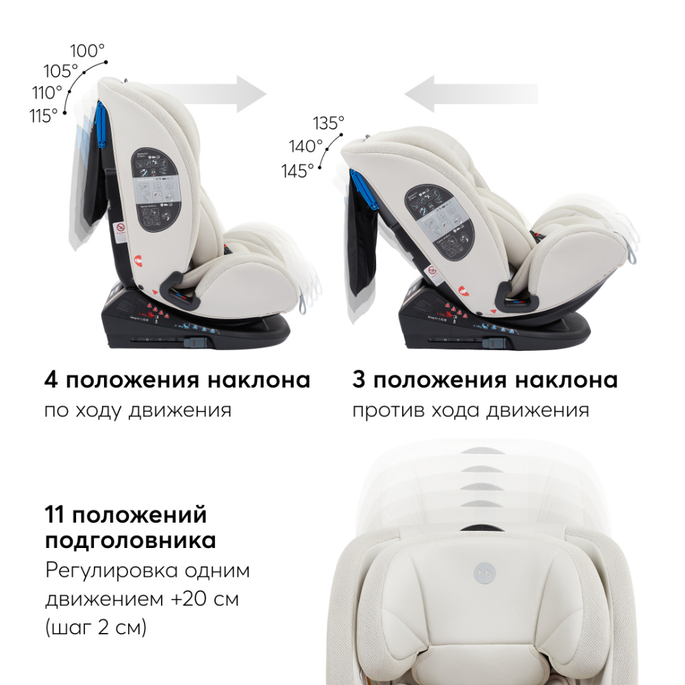 Happy Baby автокресло 0+ OREX sand (0-12 лет, до 36 кг) - фото  10