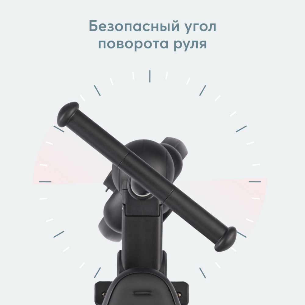 Happy Baby велосипед складной трёхколёсный Mercury Pro, black - фото  12