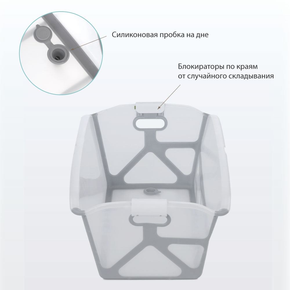 JANE ванночка складная Oasis White - фото  5