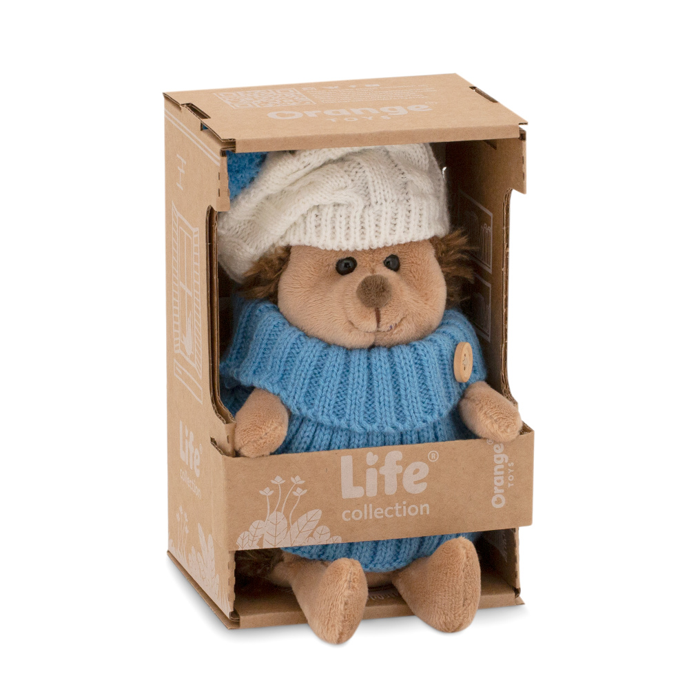 Orange Toys Ёжик Колюнчик в шапке с голубым помпоном 15 см - фото  2